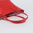 Christian Dior Canage Tote Bag Coated Canvas Red Silver Auth bs31647-7