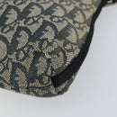 Christian Dior Trotter Canvas Accessory Pouch Navy Silver Auth bs31648-9