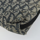 Christian Dior Trotter Canvas Accessory Pouch Navy Silver Auth bs31648-15