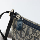 Christian Dior Trotter Canvas Accessory Pouch Navy Silver Auth bs31648-10