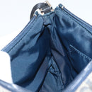 Christian Dior Trotter Canvas Accessory Pouch Navy Silver Auth bs31648-19