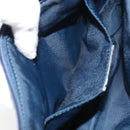 Christian Dior Trotter Canvas Accessory Pouch Navy Silver Auth bs31648-20