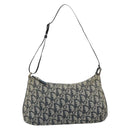 Christian Dior Trotter Canvas Accessory Pouch Navy Silver Auth bs31648-13