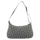 Christian Dior Trotter Canvas Accessory Pouch Navy Silver Auth bs31648-2