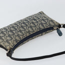 Christian Dior Trotter Canvas Accessory Pouch Navy Silver Auth bs31648-6
