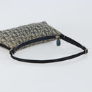 Christian Dior Trotter Canvas Accessory Pouch Navy Silver Auth bs31648-7