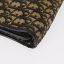 Christian Dior Trotter Canvas Shoulder Bag Navy Gold Auth bs31649-11