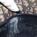 Christian Dior Trotter Canvas Shoulder Bag Navy Gold Auth bs31649-17