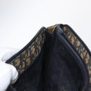 Christian Dior Trotter Canvas Shoulder Bag Navy Gold Auth bs31649-19