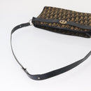 Christian Dior Trotter Canvas Shoulder Bag Navy Gold Auth bs31649-7