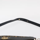 Christian Dior Trotter Canvas Shoulder Bag Navy Gold Auth bs31649-8