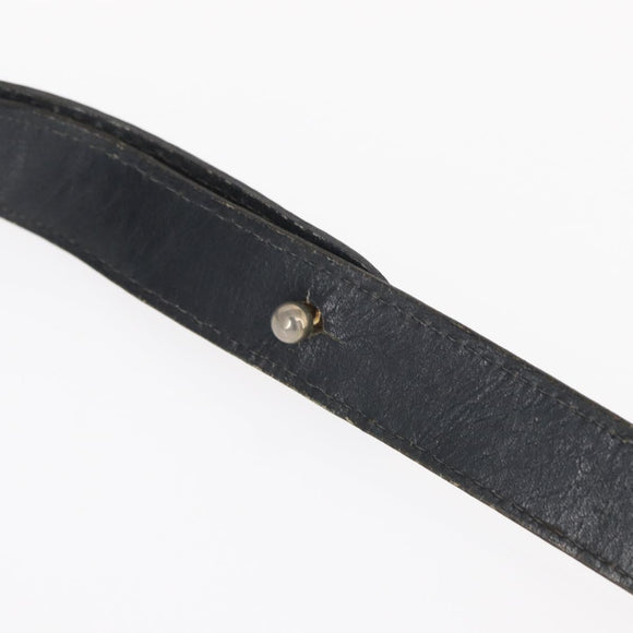 Christian Dior Trotter Canvas Shoulder Bag Navy Gold Auth bs31649