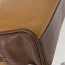 LOEWE Anagram Clutch Bag Leather Beige Gold Auth bs31652-15