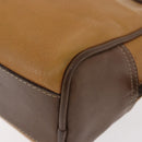 LOEWE Anagram Clutch Bag Leather Beige Gold Auth bs31652-16