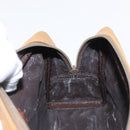 LOEWE Anagram Clutch Bag Leather Beige Gold Auth bs31652-11