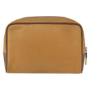 LOEWE Anagram Clutch Bag Leather Beige Gold Auth bs31652-2