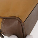 LOEWE Anagram Clutch Bag Leather Beige Gold Auth bs31652-7