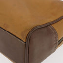 LOEWE Anagram Clutch Bag Leather Beige Gold Auth bs31652-14