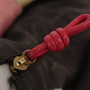 LOEWE Nappa Aire Anagram Hand Bag Leather Orange Auth bs31653-10