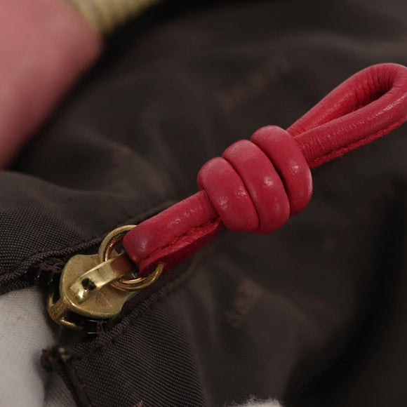 LOEWE Nappa Aire Anagram Hand Bag Leather Orange Auth bs31653