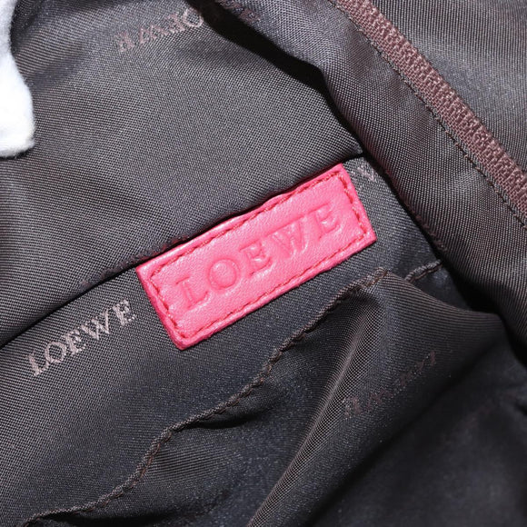 LOEWE Nappa Aire Anagram Hand Bag Leather Orange Auth bs31653