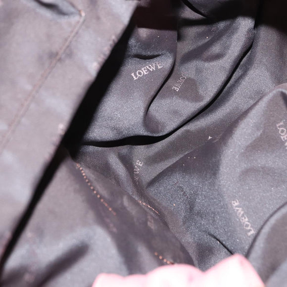 LOEWE Nappa Aire Anagram Hand Bag Leather Orange Auth bs31653