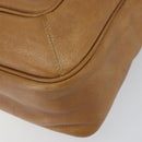 LOEWE Anagram Tote Bag Leather Beige Gold Auth bs31654-9