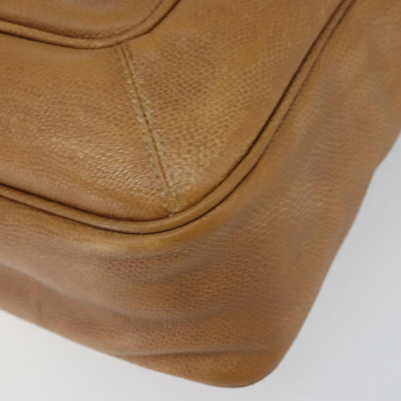 LOEWE Anagram Tote Bag Leather Beige Gold Auth bs31654