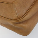 LOEWE Anagram Tote Bag Leather Beige Gold Auth bs31654-14