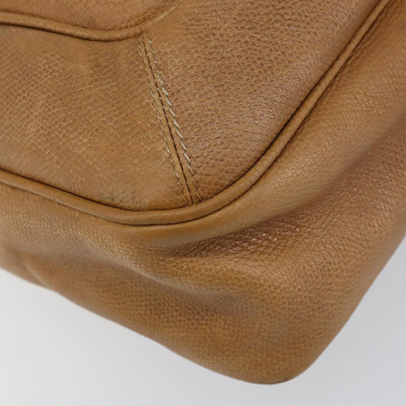 LOEWE Anagram Tote Bag Leather Beige Gold Auth bs31654