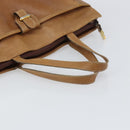 LOEWE Anagram Tote Bag Leather Beige Gold Auth bs31654-7