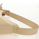 Salvatore Ferragamo Shoulder Bag Nylon Leather Beige Silver Auth bs31655-12