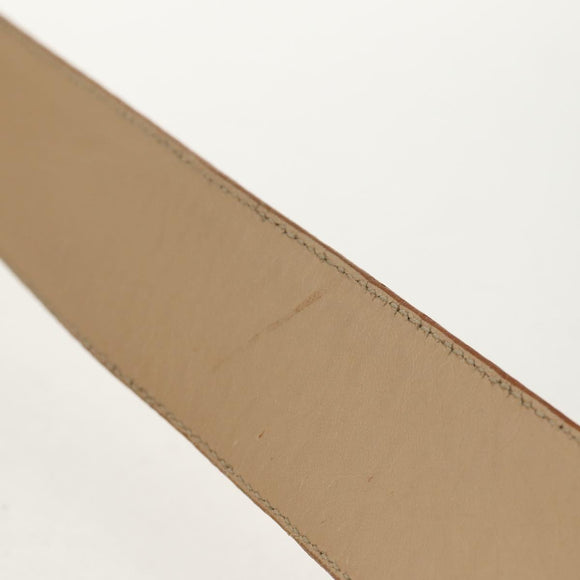 Salvatore Ferragamo Shoulder Bag Nylon Leather Beige Silver Auth bs31655