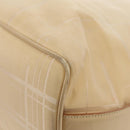 Salvatore Ferragamo Shoulder Bag Nylon Leather Beige Silver Auth bs31655-17