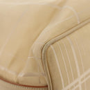 Salvatore Ferragamo Shoulder Bag Nylon Leather Beige Silver Auth bs31655-18