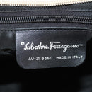 Salvatore Ferragamo Shoulder Bag Nylon Leather Beige Silver Auth bs31655-21