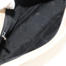 Salvatore Ferragamo Shoulder Bag Nylon Leather Beige Silver Auth bs31655-22