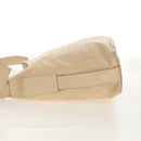 Salvatore Ferragamo Shoulder Bag Nylon Leather Beige Silver Auth bs31655-7