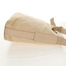 Salvatore Ferragamo Shoulder Bag Nylon Leather Beige Silver Auth bs31655-8