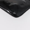 Salvatore Ferragamo Gancini Shoulder Bag Enamel Black Gold Auth bs31656-11