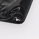 Salvatore Ferragamo Gancini Shoulder Bag Enamel Black Gold Auth bs31656-12