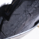 Salvatore Ferragamo Gancini Shoulder Bag Enamel Black Gold Auth bs31656-16