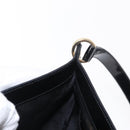 Salvatore Ferragamo Gancini Shoulder Bag Enamel Black Gold Auth bs31656-18