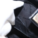 Salvatore Ferragamo Gancini Shoulder Bag Enamel Black Gold Auth bs31656-19