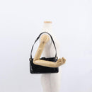 Salvatore Ferragamo Gancini Shoulder Bag Enamel Black Gold Auth bs31656-20