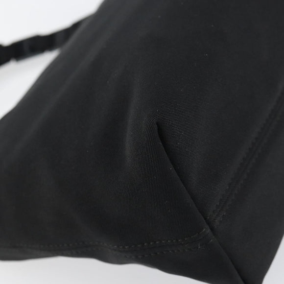 Salvatore Ferragamo Hand Bag Canvas Black Silver Auth bs31657