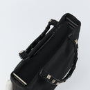 Salvatore Ferragamo Hand Bag Canvas Black Silver Auth bs31657-6