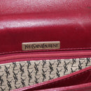 SAINT LAURENT Shoulder Bag Leather Red Gold Auth bs31658-10