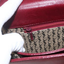 SAINT LAURENT Shoulder Bag Leather Red Gold Auth bs31658-18