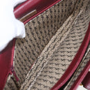 SAINT LAURENT Shoulder Bag Leather Red Gold Auth bs31658-11